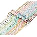 R Molshine Set of 22 Decorative Japanese Washi Masking Adhesive Tape – Seasons Flowers Series - Collection, (15mm x 7m, 0.59 inch x 7.6 yards) for DIY