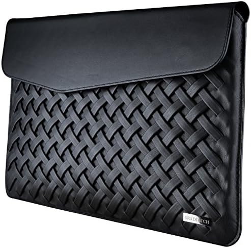 Laptop Sleeve, SRS DIGICH 15 Inch Macbook Pro Laptop Waterproof Case with PU Leather and Soft Linings for Macbook Pro HP Ultrabook Lenovo Dell Inspiron XPS 15 Sony Asus Acer Black