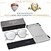 SOJOS Fashion Square Oversized Sunglasses for Women Mirrored Lens SJ2038 with Silver Rim/Silver Mirrored Lens