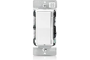 Leviton Decora Slide Dimmer Switch Antimicrobial Treated for Dimmable LED, Halogen and Incandescent Bulbs, DSL06-2AW, White