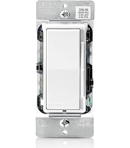 Leviton VZH06-7LX Vizia Fluorescent Dimmer Switch, 6A 277VAC