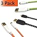 Pawtec Rugged SuperSpeed USB 3.0 Type A Male to Micro-B Charge & Sync Data Cable 5 Gbps 3.3 Feet/1Meter Gold Plated for Smartphones, External Drives, Computer Devices and Peripherals (3 Color Pack)