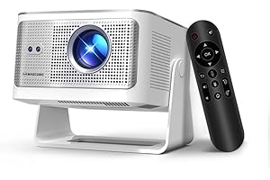 Android 14 Mini Projector with 4K 8K Support, Smart Projector with Wifi6 and Bluetooth5.4, 600 ANSI, Auto Focus & Obstacle Avoidance 1080P Portable Movie Proyector for Home Outdoor, Magcubic HY350Max