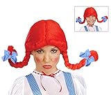 Wendy Wig with Wire Braids and Blue Ribbons