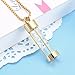 Oinsi Eternity Memory Hourglass Urn Necklace Cremation Jewelry Pendants For Women Men +Gift Box+Fill Kits (Gold)