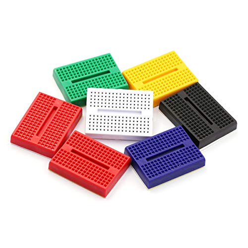 DaFuRui 12Pcs 170 tie-Points Small Mini Solderless Breadboard kit Compatible for Arduino