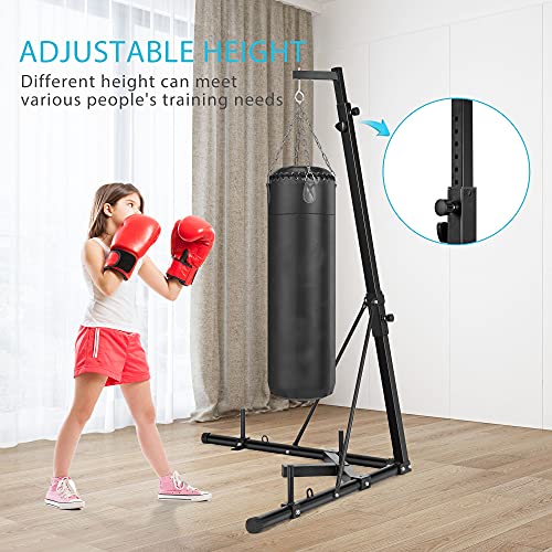 VIVOHOME Height Adjustable Foldable Heavy Duty Boxing Punching Bag
