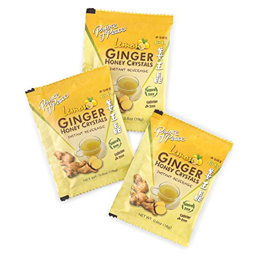 Prince Of Peace Instant Lemon Ginger Honey Crystals 30 Sachets Instant Hot Or Cold Beverage For