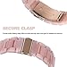 CAGOS Compatible with 22mm Bands Fashion Resin Bracelet Strap with Metal Stainless Steel Buckle Replacement Band, Pink-tone
