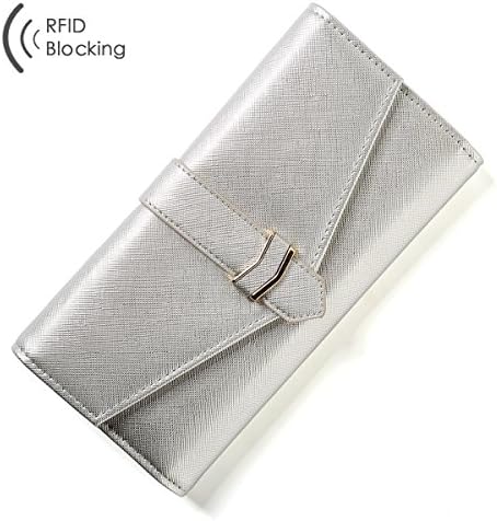 Aoliner Women RFID Blocking Multi Card Organizer Wallets for women Clutch Purse