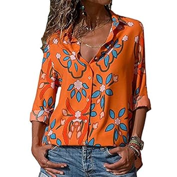 blusas naranjas de moda