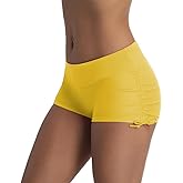 Micosuza Classical Women's Swim Boardshorts Beach Bikini Bottoms with Adjustable Ties 7 Color XS-XXL