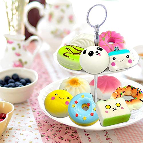 R.FLOWER 10PCS Random Jumbo Soft Squishy Cream Scented Slow Rising Kawaii Simulation Bread Children Toy Medium Mini Squishies Cake/Panda/Bread/Buns Phone Straps - Thumbnail 5
