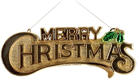 JAYP Merry Christmas Golden Door Hanger Christmas Tree Ornament Signs 15 inches