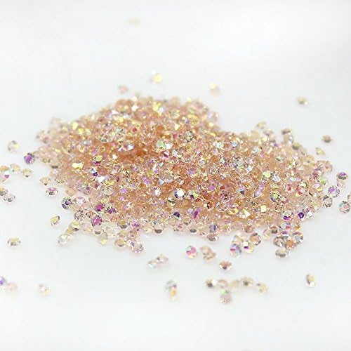 Micro Diamond - QIMEIYA 1440Pcs Micro Diamond DIY Nails Rhinestones Crystal Non Hotfix Rhinestones Need Glue Nail Art Decoration Cosmetics (AB Champagne