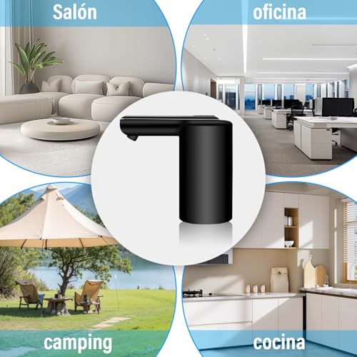 KIROGILY Dispensador de Agua Garrafon, Dispensador de Agua Recargable por USB Todo en Uno, Bomba de Agua Garrafon Portátil, Garrafon Dispensador Bombeo Rápido 2 Motores