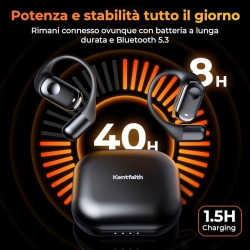 Auricolari Traduttori AI Bluetooth 5.3, Traduzione Vocale in Tempo Reale 3-in-1 con 150 Lingue, 16 Lingue Offline, Traduttore Bidirezionale per Viaggi, Lavoro e Studio