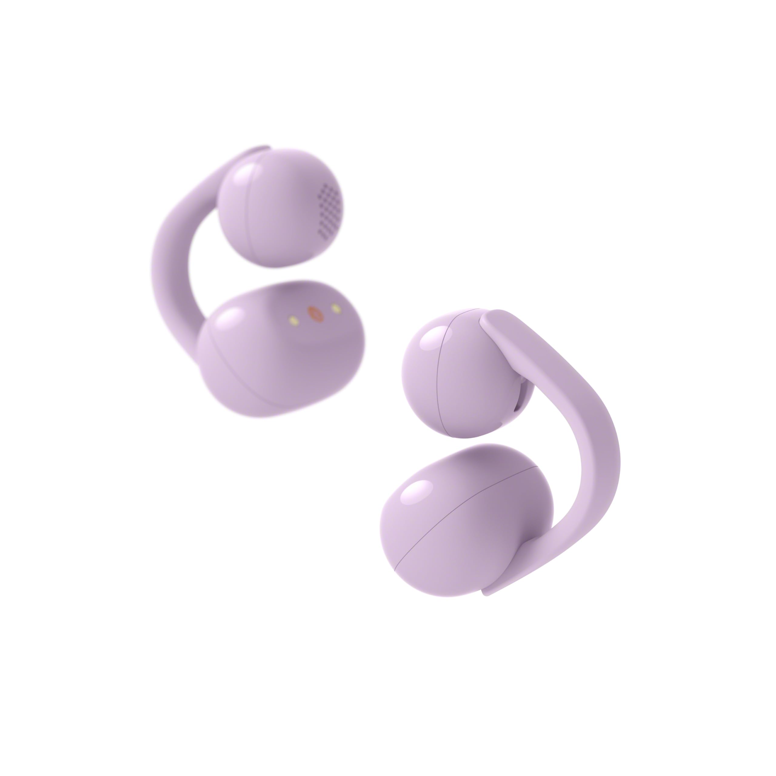 Sony LinkBuds Clip Open-Ear-Kopfhörer, Komfortables Clip-On-Design, 3 Hörmodi und satter Klang, IPX4, klare Anrufe, 37 Std. Akkulaufzeit, KI-Sprachassistent, TIPP-Steuerung, iOS & Android – Lavendel