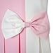 Sunny Fashion KY72 Girls Dress Color Block Contrast Bow Tie Pink White Party Size 5