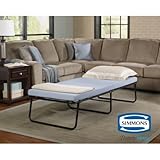 Simmons Beautysleep Foldaway Single Guest Bed Cot with Memory Foam Mattress (Single)