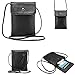 Universal Crossbody Bag Purse Cell Phone Pouch Multipurpose Soft PU Leather Wallet Moblie Phone Carrying Cases Shoulder Bag with Shoulder Strap for Smartphone Under 6.2' from WaitingU -Black