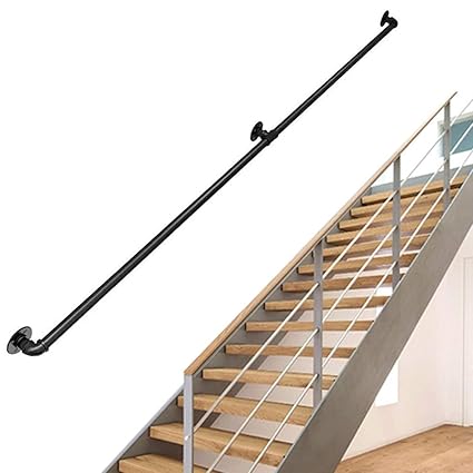 Amazon Com Black Industrial Stair Handrail Complete Kit Elderly