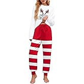 LOTUCY Funny Pajamas Set for Women Bow Game day Sport Ball Royal Crown Button Down Graphic Lounge Sleepwear Set