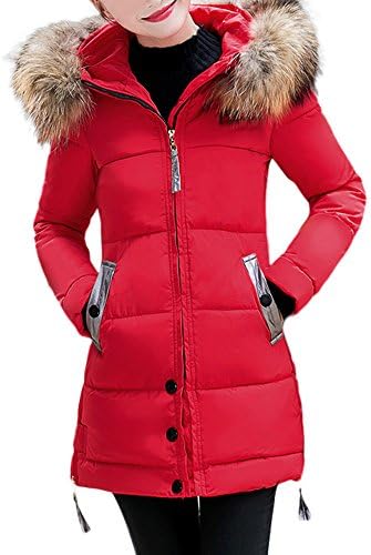 GzxtLTX Womens Hooded Warm Coats Parkas with Faux Fur Big Pocket Jackets