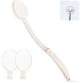 Foldable Lotion Applicator for Back,19" | 2 Replacement Pads, Washable, Long Handle, For Sunscreen, Tanning, Skin Cream, Medicinal, Idea for Self and Elderly