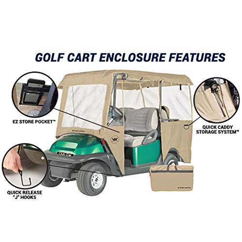 Greenline Drivable Golf Cart Enclosures by Eevelle, Heavy Duty 300D 4