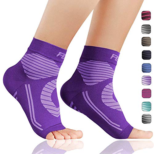 FEATOL Plantar Fasciitis Socks with Arch Support Ankle Support, Ankle Compression Socks Foot Sleeve to Relieve Arch Pain, Better Than Night Splint