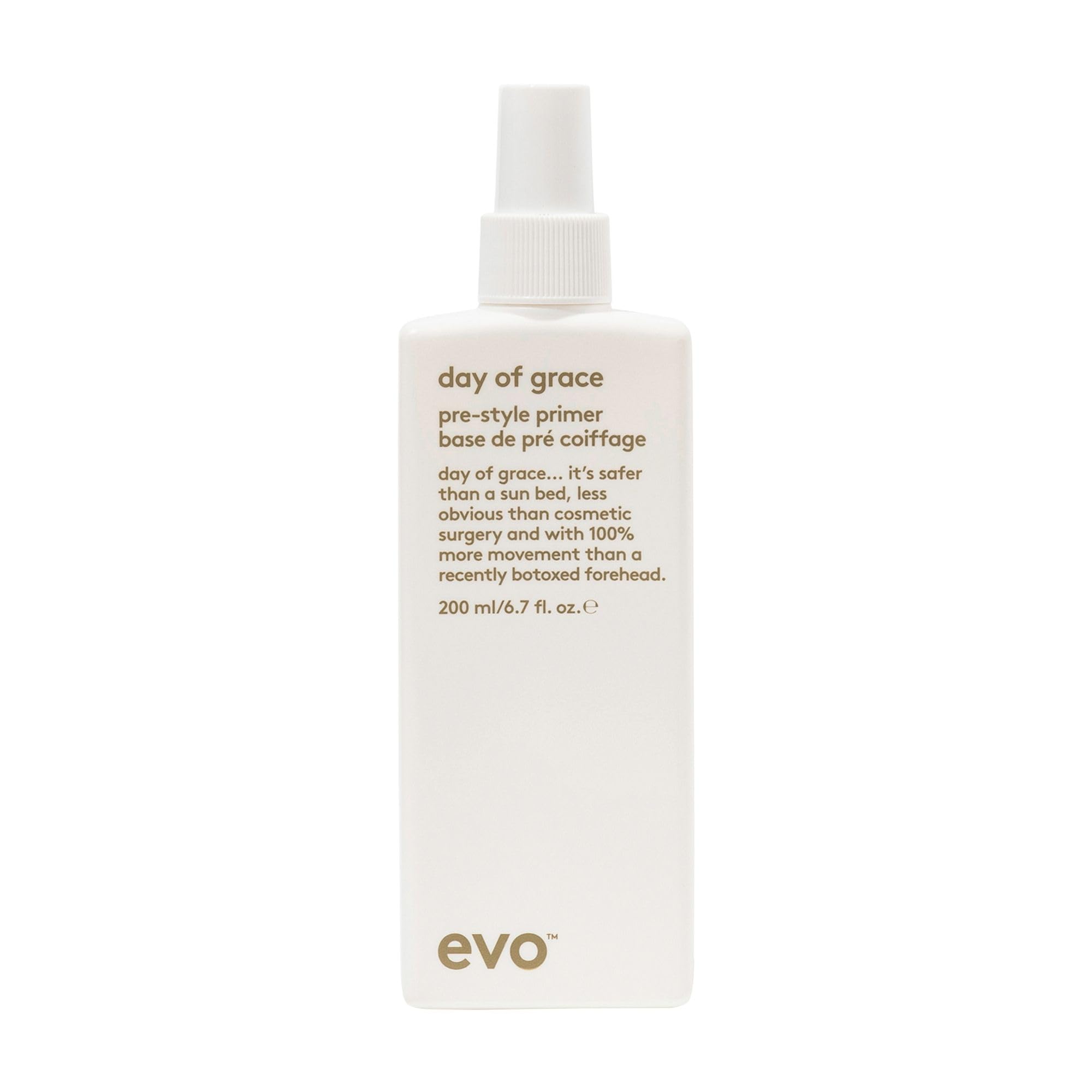 Evo Day Of Grace Pre-Style Primer, Heat Protectant & Detangling Spray for Fine & All Hair Types - Conditions & Protects - 200 mL