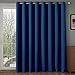 Rose Home Fashion Blackout Sliding Door Curtains, Room Darkening Thermal Insulated Curtains for Living Room Bedroom, Sliding Glass Door Drapes, 1 Panel, W100 x L84, Navy