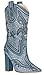 CAPE ROBBIN Women's Rhinestone Cowboy Boots,9 B(M) US,Denim