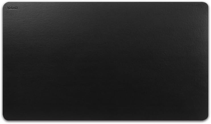 Nekmit Leather Desk Blotter Pad 24 x14 Inches, Waterproof, Non-Slip, Black