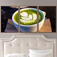 3 Piece Framed Canvas Wall Art Coffee Canvas Prints Home Artwork Decoration for Living Room,Bedroom - 16