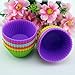 IBRR Silicone Colors Baking Cups Include 12 Shape Cupcake Liners And 12 Heart Muffin Cups, Silicone Cupcake Molds, Reusable Muffin Liners, Set Of 24