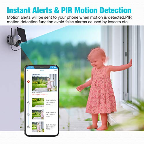 Conico Solar Powered Security Camera with 360° View 1080P Pan/Tilt