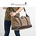Sunshinejing Women Canvas Weekender Travel Tote Overnight Duffel Bag PU Trim Carry on Bags (Brown)