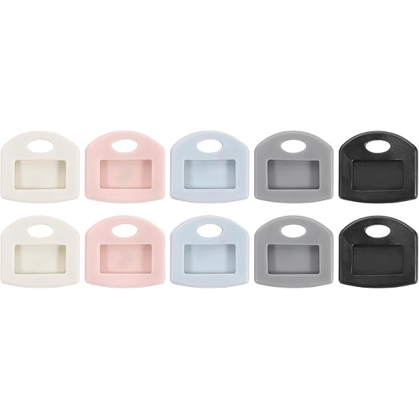 PATIKIL Lot De 20 Capuchons De Clés Colorés 2,5 Cm Avec Étiquettes Identificateurs, Silicone Résistant (5 Couleurs: Jaune, Rose, Violet, Bleu, Vert) - Organiseur De Clés