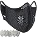BASE CAMP Dust Breathing Mask Activated Carbon Dustproof Mask with Extra Carbon N99 Filters for Pollen Allergy Woodworking Mowing Running Cycling Outdoor Activities (Black)