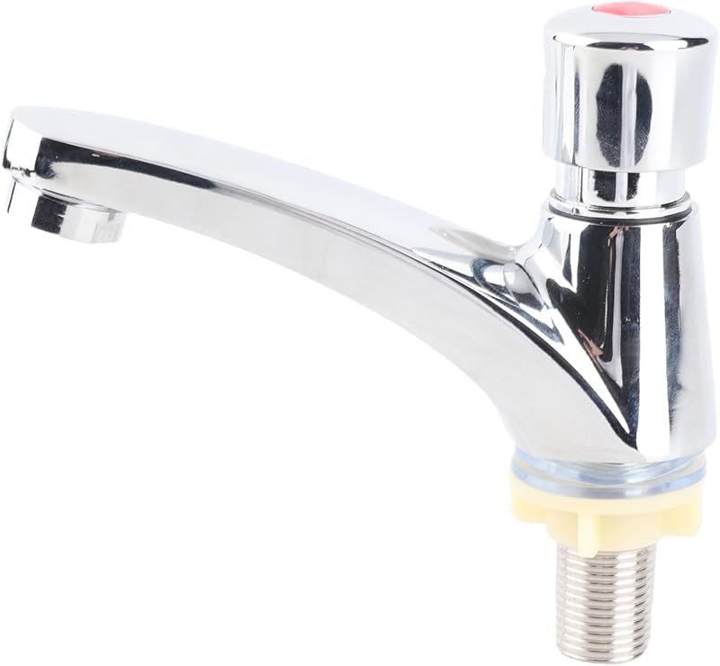 LiebeWH Auto Off Push Button Faucet G1/2 Time Delay Self Closing Basin Tap