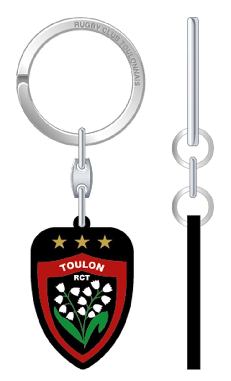 RCT Toulon Official Collection Keyring Rugby Club Toulonnais, Black, One size
