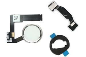 YESUN Home Button Flex Cable Assembly + Home Key Rubber Gasket and Spacer Holder for iPad Pro 10.5, 12.9 2nd, Air 3 2019 (White)