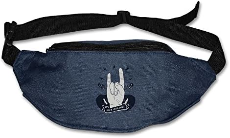 Teesofun Unisex Waist Purse Rock-N-Roll Gesture Art Fanny Pack Waist/Bum Bag Adjustable Belt Money Holder Running Sport Waist Bag