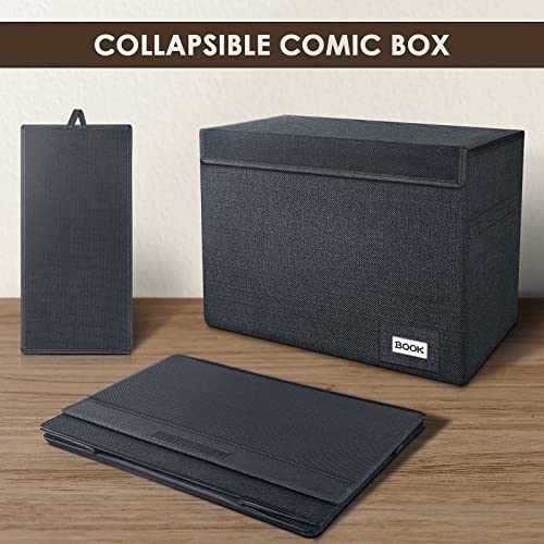Leffis 5 Pack Comic Book Storage, Comic Book Box Collapsible And