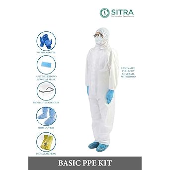 Bon Organik PPE Kit Basic Disposable Laminated Full Body Coverall