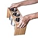 IMEEA Silverware Caddy Flatware Holder Stainless Steel Utensil Caddy Organizer with Wood Base for Countertop Parties Kitchen