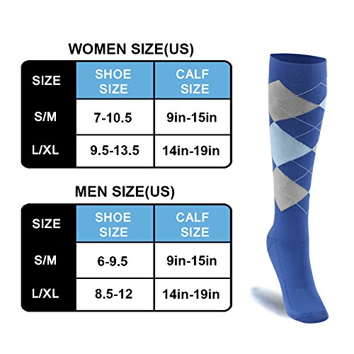 HLTPRO 20-30 mmHg Compression Socks Women & Men - Compression Stockings for Running, Nurse, Flight, Travel