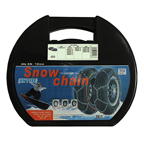 ALEKO Size 40 Pair of Passenger Car Snow Chain 12mm